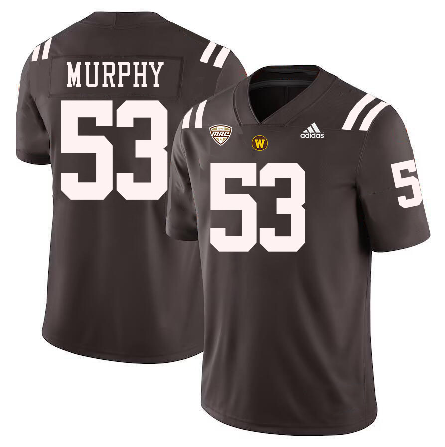 #53 Quinn Murphy Western Michigan Broncos College Football Jerseys Stitched-Brown